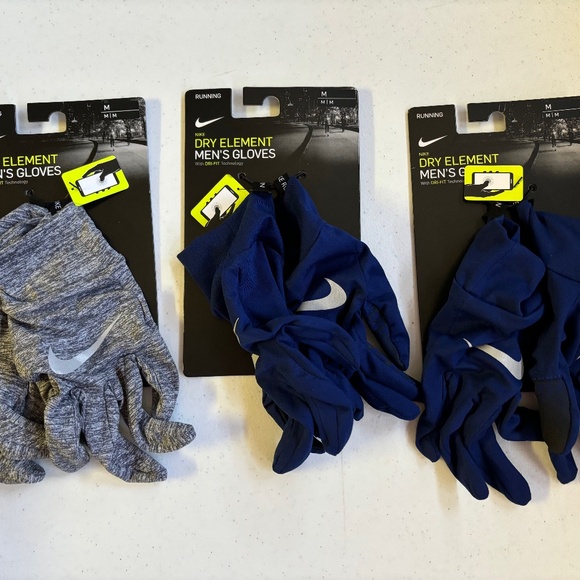 Nike Other - New 3 pairs of mens size medium Nike Dry Element Running Gloves